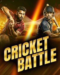 King567 Cricket Battle — two batsmen face off under stadium lights